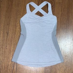 Lululemon grey/pink push your limits openback tank